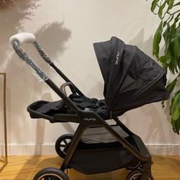 Brand new Nuna Triv Next Pushchair, Caviar (black) colour. 

Opened box, but brand new with all tags and plastic.

Comes with rain cover (apron) and car seat adapters. 

UPS delivery or collection welcome.