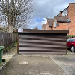 50 garage

Metal Car garage for 2 cars. Cost £8000 to supply and fit. Electric roller shutter with two remotes. Coated in dark brown. 4 posts planted in ground using post Crete (from Wickes). Buyer will need to disassemble. Will consider sensible offers.

Access Opening height : 1.93m
Access Opening width: 4.56m
Internal depth: 5.51m
Internal width front 4.72
Internal width back 4.97m

Back internal height: 1.8m
Front internal height: 2.32m (but entrance opening reduced to 1.93m because of roller shutter).

Located in TW2 5AH.