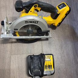 Dewalt 18v cordless circler saw comes as pictured complete with battery and charger works all fine collection collection Birmingham b9 no offers