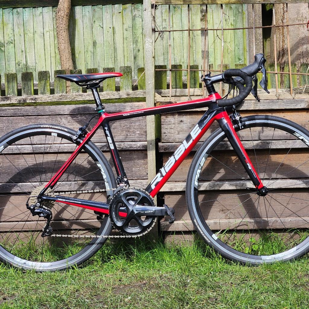 Ribble HF83

S | 51cm

Full Carbon
11 Speed 105 Groupset
4iii Power Meter

In good condition but would benefit from a service.
Whilst the gears and brakes work, the front shifter is stiff moving on the the big ring.

_________

Viewings by appointment only.