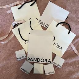 Pandora bags small x 5 and pandora small boxes x 5 very good condition