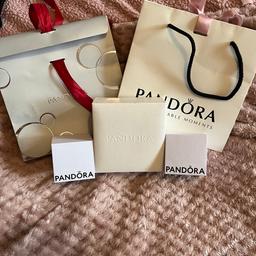 2 small pandora bags and 3 pandora boxes