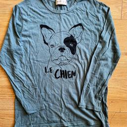 Boys long sleeved ‘Le Chein’ top by Zara 
Size - Age 8 years