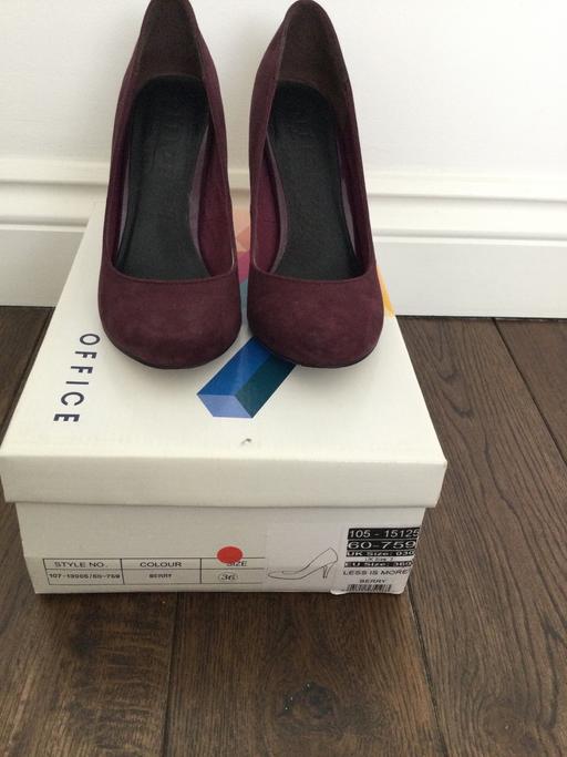 Buy & Sell South East London Croydon - Photos for Office Burgundy Suede heels Size 3