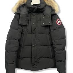 Canada goose Wyndham Parka Size S never worn with tags and barcode scanner to scan on the official Canada goose site to proof authenticity of the product however it is a 1:1 product