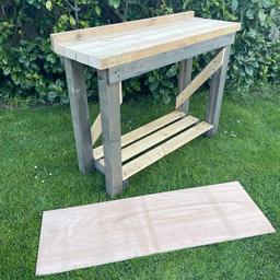 Large ‘Heavy’ Solid Workbench Table Bench for Indoor or Outdoor Use with a cover board top

2” Thick Worktop

3” Table Legs

Very Strong Heavy Bench Table ideal for a number of uses

DIY BBQ PIZZA OVENS ETC

Treated for indoor or outdoor use

Collection from LU79PU

Possible local delivery at extra cost

BUILT TO LAST WITH SOLID WOOD …NOT THE USUAL CHEAP FLIMSY TYPE

TREATED FOR INDOOR OR OUTDOOR USE

MADE FROM 100% RECLAIMED MATERIALS

Approximately:

* PLEASE SEE PHOTOS FOR DIMENSIONS

This will fit in an average sized hatchback car (with a gap of 92cm)

                ** £65 **

** Collection only but possible local delivery at extra cost within a 20mile radius of LU79PU