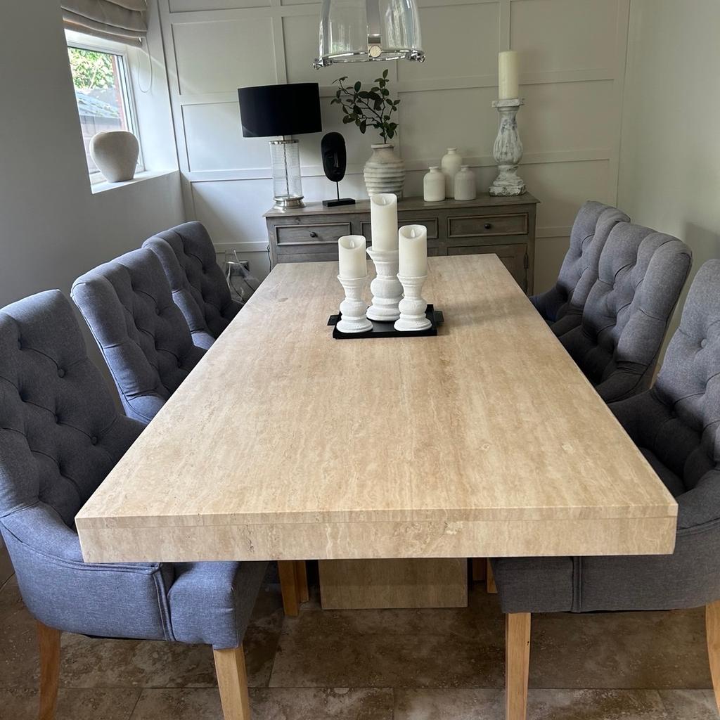 Travertine dining table
Perfect condition
Chairs not included
Very heavy will take four people to carry