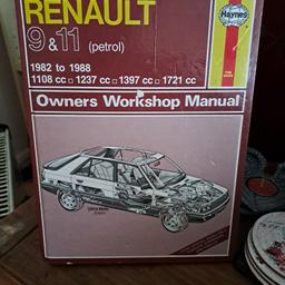 Used Condition Free P&P

Renault 9 and 11 Petrol Haynes Workshop Manual 1982 1984 All Models.