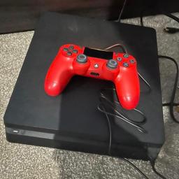 ps4 500gb with red controller and headset brilliant condition