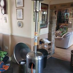 Here I have for sale a stainless steel patio heater with regulator never used so selling it as used/new cost £186 new £100 ovno located at heage, belper