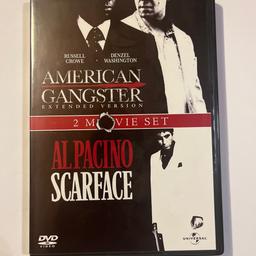 DVD wie neu 
-American Gangster
-Al Pacino SCARFACE

Käufer zahlt Versand