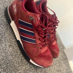 Adidas trainers for men ,size 8 , good condition  ,colour is Maroon