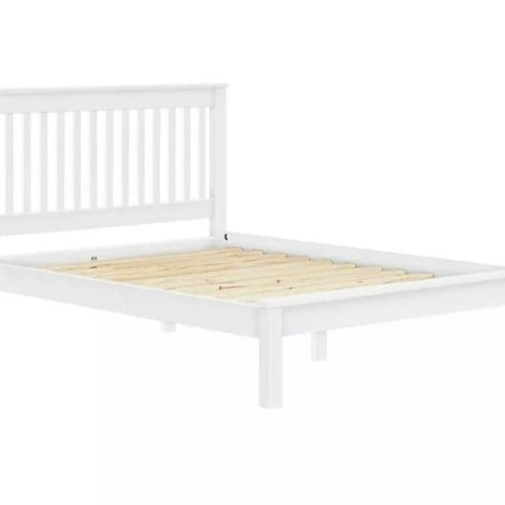 Habitat Aspley King Size Bed Frame - White

Mattress not included

🔶New/other. Flat packed in the box🔶

Wooden frame
Base with wooden slats
No storage
Size W162, L213, H102cm
Height to top of side rail 22cm
22cm clearance between floor and underside of bed
Weight 34.9kg

🔶Check our other items🔶