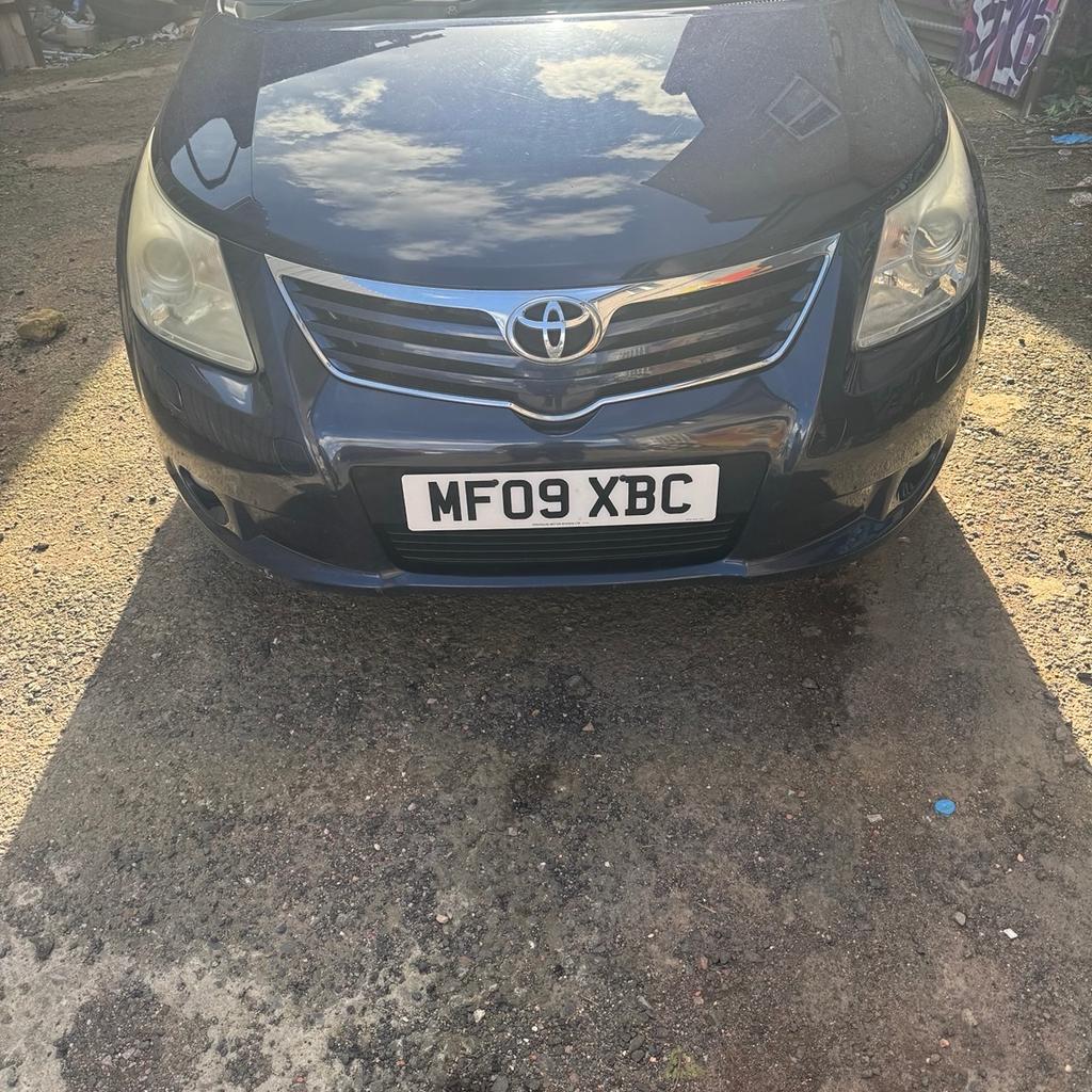 2009 Toyota Avensis
185k Mileage
Mot till 13/04/2024
HPI clear ✅
2 keys ✅
Passenger side mirror damaged
Rear bumper got mark u can see in pictures
Bodywork and interior in good condition this car has been well taken care of. Engine and gearbox is absolutely mint with no knocks or bangs and no unwanted lights on dash. Car pulls very well and drives very smooth. Spec consists of, electric windows, Bluetooth ,aux, AC, cruise control, speed limiter, half leather seats, heated seats, multifunction steering wheel and much more. All inspection welcome first to see will buy.

V5 ✅
£1095
No silly offers