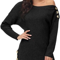 Elevate your casual wardrobe with this women's long sleeve knitted sweater. The black pullover features a classic crew neck and is made from a soft, knit fabric. Perfect for any occasion, this top is a must-have for those looking for comfortable and stylish clothing.


The jumper is available in size large, ideal for those looking for a regular fit. The long sleeves and crew neckline add to the casual vibe of the garment. This new with tags item is perfect for adding a touch of sophistication to your wardrobe without compromising on comfort.