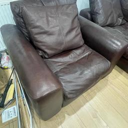 Genuine leather

Sofa set
1 seater sofa: 98cm length x 96cm width
2 seater sofa: 180cm length x 96cm width
3 seater sofa: 250cm length x 96cm

£750 for the whole set

Genuine leather.

Need to get rid of them asap.
Open to offers.