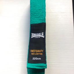 Lonsdale green karate belt
100% cotton
220 cm - Junior
Only used once