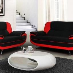 Brand New Elegant Style Carol Leather sofa in a beautiful three tone design in Black/Red, or Black/White.  Brand New Solid Wood Construct -Chrome Legs -Seat Type: Foam and spring

 COLOR: 
Black &Red  
Red White & black  

DIMENSIONS:
3 seater  size w:190cm,L82cm
2 seater  size w ; 160cm ,L82cm
Dimensions for Corners:
Each Arm Length: 210 cm,
Depth: 92 cm, Height from floor: 90 cm,
Height floor to seat: 44 cm,
Seat depth 53 cm
Cash on delivery
More information contact me Whatsapp +447752286680