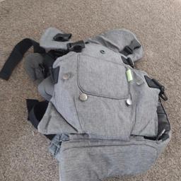 Grey baby carrier barley used in great condition little on has grown out of it. from a smoke free home 
collection