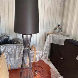 Immaculate Set of 2 Black Floor Standing Lamps Immaculate Condition A MUST SEE in a lock up as due to moving house other still packed up Size Bottom Diameter 12.5” Height 66”