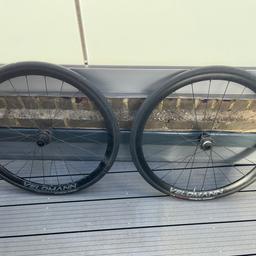 Used Velomann alloy wheelset, disc brakes, 30mm rim profile. Pick up from Lavender Hill, Clapham Junction. 

Tyres are Vittoria Rubin 700c x 28. I’ve upgraded to tubeless so don’t need these anymore (about 2 years old).