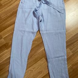 Tu straight leg linen trousers worn once. Smoke and pet free home
