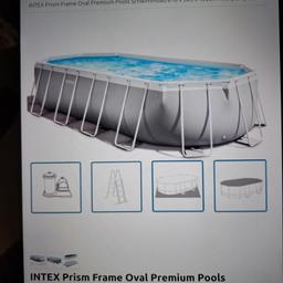INTEX Pool 610x305x122 2mal verwendet. Gereinigt und im Orignalverpackung gelagert.
Komplettset mit Leiter und Pumpe. Chlorbasis.