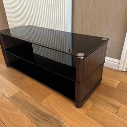 Tempered black glass TV Video unit in excellent condition