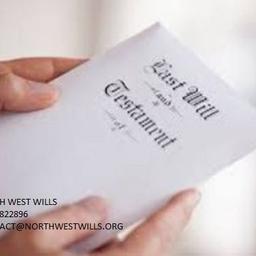 You may find that free or cheap wills have clauses in them that can cost a great deal when a will is implemented. We don't do this, just have a straightforward charge of £99 per will with a discount for two wills.

Over 35 years experience
Your will written to your instructions
Based in Pendle

Call or message to arrange a consultation by by phone or at your home
07802822896
contact@northwestwills.org