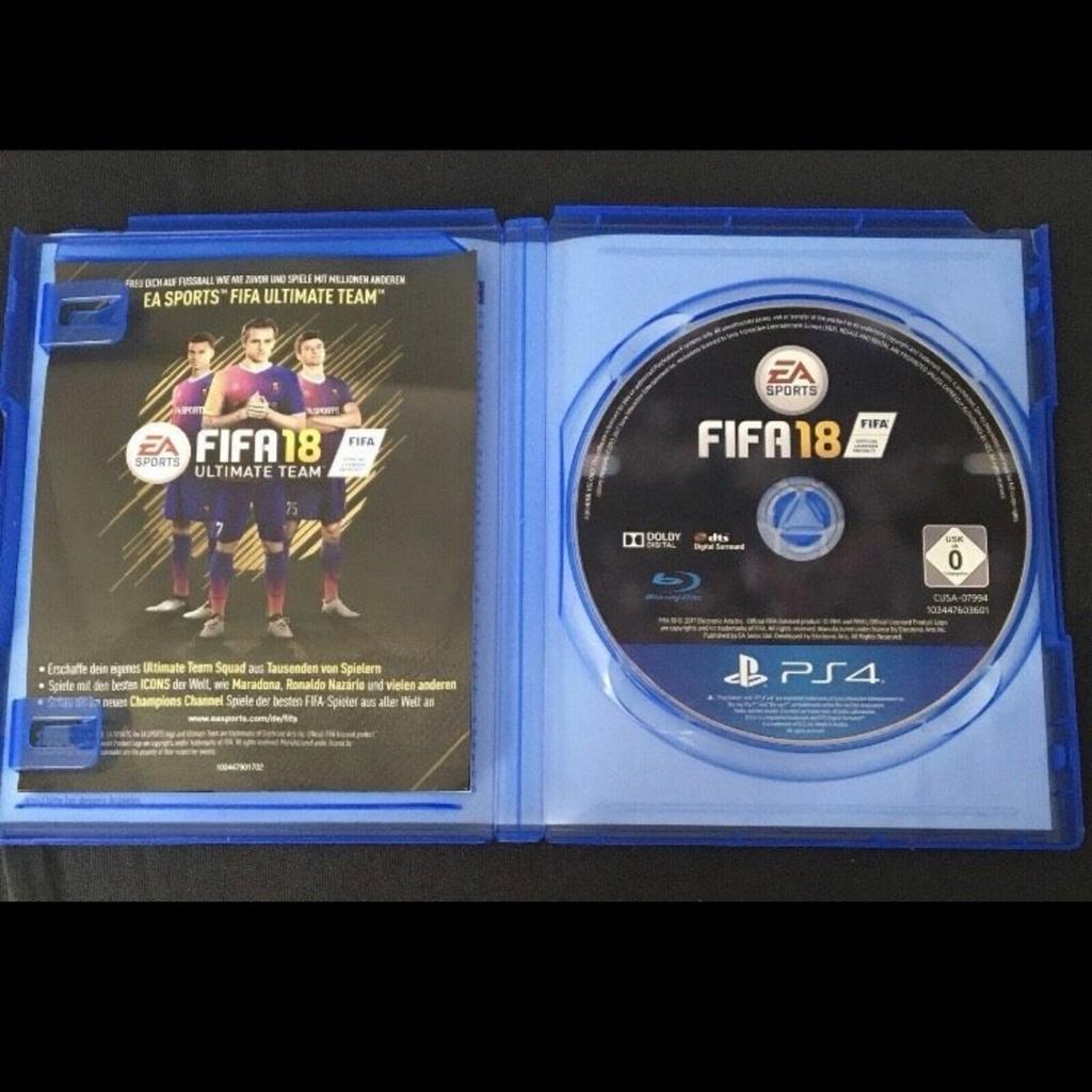 Verkaufe hier ein PlayStation 4 Spiel FIFA 18. Der Zustand ist gut.