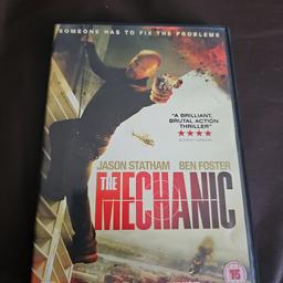 the mechanic dvd starring Jason statham 
dvds in good condition used
any discs that are 15p each are also mix and match at 10 for £1
please look at my other items for sale as have a wide variety of dvds and games for sale
sorry but I do not accept PayPal or shpock wallet as payment and unfortunately I do not post due to working hours
collection only