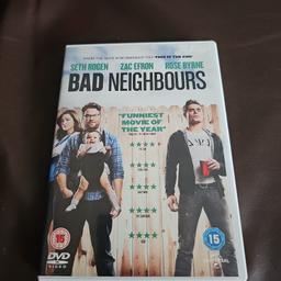 bad neighbours dvd starring seth rogen and zac effron 
dvds in good condition used
any discs that are 15p each are also mix and match at 10 for £1
please look at my other items for sale as have a wide variety of dvds and games for sale
sorry but I do not accept PayPal or shpock wallet as payment and unfortunately I do not post due to working hours
collection only