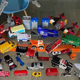 Vehicle bundle with cars, police garage, planes, trucks etc.