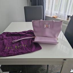 A lovely pink Ted Baker Bag, only used a couple of times. Has a little clutch bag too. A few marks inside, so not noticeable. Has a bag protector to keep it clean. £25 O.N.O.
Collection only