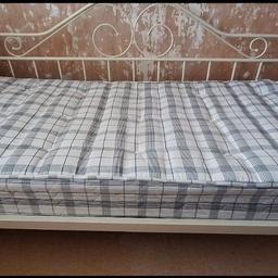 Cream day bed and mattress ( excellent condition) hardly used as kept in spare room.
