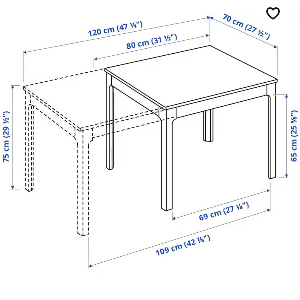 IKEA EKEDALEN Ausziehtisch

Das Verlängerungselement lässt sich leicht einschieben, um den Tisch von 4 auf 6 Sitzplätze zu erweitern, und ebenso leicht wieder entfernen und unter der Tischplatte verstauen.