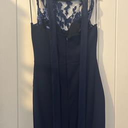 Lipsy London prom dress, size 12. Navy blue. 
Only been worn once for a few hours. 
Immaculate condition