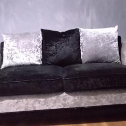 I have a Zulu Silver & black Crushed Velvet sofa for sale which is in excellent condition & is a very comfortable sofa to sit on & relax. Can collect anytime. Selling only due to moving away. Thankyou.