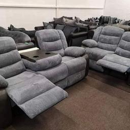 🔥 Free Delivery 
Our Best Seller! The Jumbo Cord Recliner Sofa Collection With Drop Down Cupholders🥤🛋.

Ready ForDespatch:
▶️ 3+2 Seater Recliner Sofas 
▶️ Corner Recliner Sofas 
▶️ Matching Reclining Armchairs 

🌈All Colours Available

- High Quality Manual Recliner Sofas 
- Extra Padded For Extra Comfort & Durability 
- Non Peeling Leather 
- Pull Down Cupholders 

👍 Guaranteed Delivery 2-4 Days
🌏 Nationwide Delivery Available ( T&C Apply)
💵 Cash On Delivery Accepted 
👬 2 Man Friendly Delivery Service 
🔨 Easily Assembled (No Tools Required)

Please Order Now Via Inbox 📩
OR Whatsapp +447424461134
