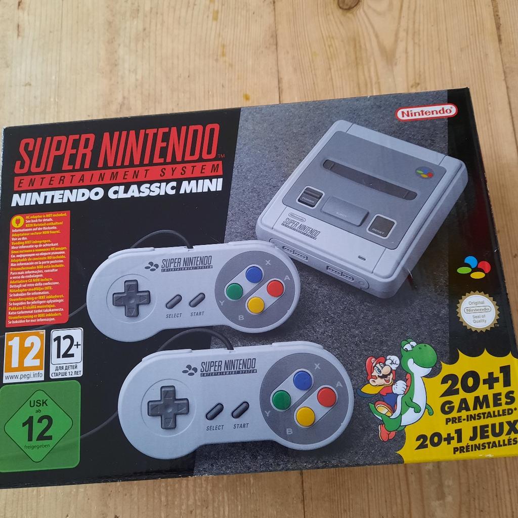 Super Nintendo classic mini console, in brand new condition, box is sealed and has never been opened. GRAB A BARGAIN! Click on my pic to see more things I'm selling at BARGAIN prices. I'm a genuine seller, see my reviews. PayPal and SHPOCK PAYMENTS ACCEPTED FOR DELIVERY OR CASH UPON COLLECTION. Cheers!