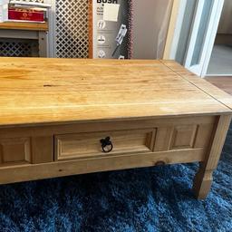 Large coffee table x 1
Tables comes with a single draw.
Available for collection immediately