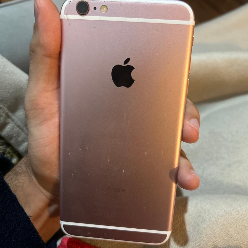 used iPhone 6s plus, in great condition with a small crack in the bottom right and slight damage on edge of phone.

Battery health is at 76%.

Comes with black case.

Collections or delivery available