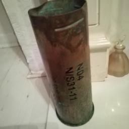 Large Field Gun Brass Shell V Heavy, Stamped on Bottom,UK,SAFE,PIC UP ONLY,!! Great Walking stick and Umbrella Stand,Large enough, heavy at Bottom