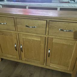 wooden chest of drawers previously used as a tv unit. in good condition. all in working order.