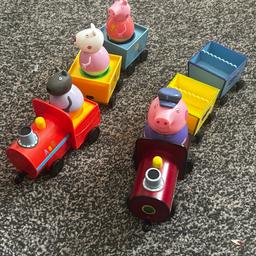 2 x Peppa Pig Trains and Figures 

Good Condition 

Grandpa Pig Train, Makes Noises & Phrases