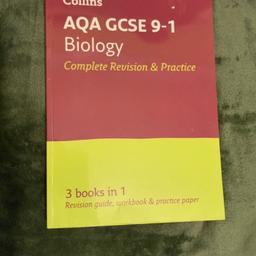 Unused,  in immaculate condition. 
Revision book covering AQA GCSE Biology topics with higher tier content. 

Condition from East London E10  or can post . Happy to combine postage on  multi-buys.