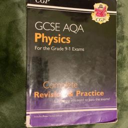 Pre-loved, corners a bit worn out.
Revision book covering all GCSE AQA Physics topics including Higher tier content & Triple Science.
Collection from East London E10 or can post. Happy to combine postage on multi-buys.