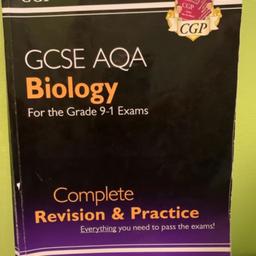 Pre-loved ,corners a bit worn out. 
Revision book covering all GCSE AQA Biology topics including Higher tier content & Triple Science content.

Collection from East London E10 or can post. Happy to combine postage on multi-buys.