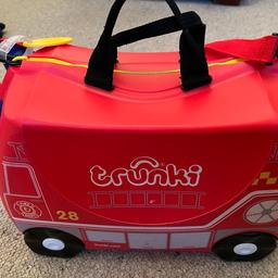 Trunki fire engine travel case , good condition, unfortunately key is missing but back still be locked