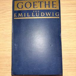 Ich verkaufe das Buch Goethe von Emil Ludwig.
Das Buch lag nur in der Kiste rum. Hat aber schon Spuren und ist nicht mehr ganz sauber. Sonst ist alles in einem guten Zustand. Nur etwas „dreckig“. Beim Preis kann man noch viel machen.
Bei Interesse gerne melden :)
Liebe Grüße
Sydney